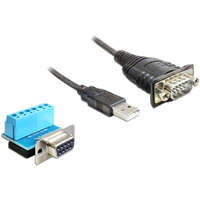  Delock adapter USB 2.0 - 1 x soros RS-422/485, 82 cm, fekete