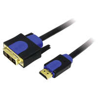 Logilink Logilink HDMI-kábel, A/M-DVI/M, 1080p, kétirányú, 10 m