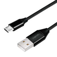 Logilink Logilink USB 2.0 kábel, USB-A/M - Micro-USB/M (90 ), szövet, fém, 0,3 m