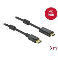  Delock Aktív DisplayPort 1.2 - HDMI kábel 4K 60 Hz 3 méter hosszú
