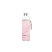 KIKKERLAND Kikkerland CU271 rózsaszín márvány tokban újratölthető vizespalack