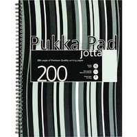 PUKKA PAD Pukka Pad Jotta Pad A5 PP 200 oldalas fekete csíkos vonalas spirálfüzet