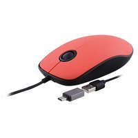 TnB TnB Wired mouse USB-A & USB-C Sunset Red