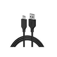 GENIUS Genius ACC-A2CC-3A USB-A to USB-C 3A QC3.0 charging cable & data 1,5m fekete