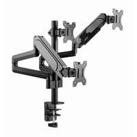 Gembird Gembird MA-DA3-01 Desk mounted adjustable mounting arm for 3 monitors full-motion 17"-27" fekete