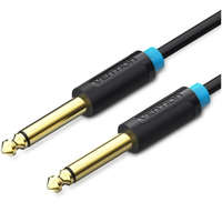  Vention 6.5mm jack/M -> 6.5mm jack/M kábel, 1m, (fekete, aranyozott), kábel