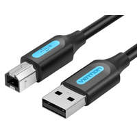  Vention USB-A 2.0/M -> USB-B/M, 2m, (PVC, fekete), kábel