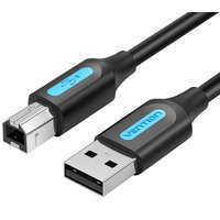 Vention USB-A 2.0/M -> USB-B/M, 1m, (PVC, fekete), kábel