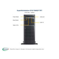  Supermicro server SYS-7049GP-TRT 8x3.5" 2xLGA3647/16RDIMM/2200W red.. PSU/TOWER