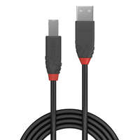  LINDY 0,5m USB 2.0 Type A to B kábel, Anthra Line