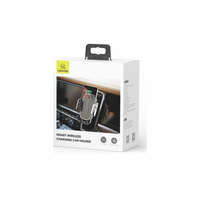  Usams CD100ZJ01Szellőzőrácsra helyezhető autós mobiltelefon tartó beépített vezeték nélküli töltővel, automatikus záródással fekete 1331702