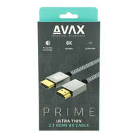AVAX KAB AVAX AV900 PRIME HDMI 2.1 8K/60Hz ultra vékony cink ötvözetű sodorszálas kábel, asztroszürke