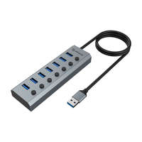 Akasa USB Akasa Connect 7 IPS - 7 portos USB-elosztó - AK-HB-21BKCM
