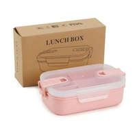 TOO TOO KT-113-P rózsaszín búzaszalma műanyag ebédlő doboz, 6.3×13×21.8 cm