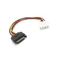 BlackBird BLACKBIRD Tápkábel SATA 15 pin plug to Molex 4 pin female, 12cm