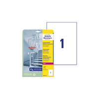 Avery Etikett AVERY L8011-10 210x297mm antimikrobiális átlátszó 10 címke/doboz 10 ív/doboz