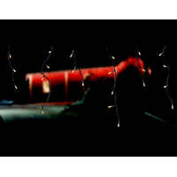 DekorTrend Design Dekor KDL 126 Kültéri LED-es jégcsap füzér, 300 x 40 cm, 101 db meleg fehér LED-del, fekete vezetékkel