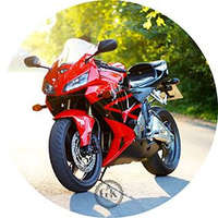 Dekorációs ostya - Piros motor