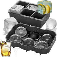 Ruhhy Ruhhy jégkocka készítő forma, 2 az 1 ben kocka és gömb, szilikon, 20 db-os