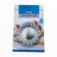 EGYÉB Gyümölcskosár forma, fém, kerek, kicsi, 4 db-os