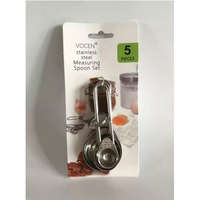 EGYÉB Rozsdamentes mérőkanál, fém, 5 db-os 0,75-15 ml