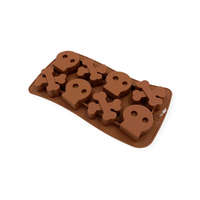 EGYÉB Koponya és csont alakú bonbon forma, szilikon, 10,5×20 cm