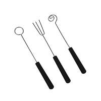 EGYÉB Bonbon villa szett, fém műanyag nyéllel, 3 db