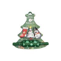 EGYÉB Karácsonyi fém kiszúró szett sodrófával, 4 részes, II.