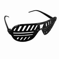 TrendShop Party szemüveg - Keresztrácsos fekete