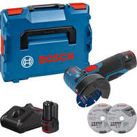 Bosch BOSCH 06019F200B GWS 12V-76 Akkus sarokcsiszoló (2x3,0Ah) L-Boxx-ban