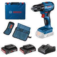Robert Bosch BOSCH 0615990N25 GSR 185-LI akkus fúrócsavarozó készlet kofferben (akkuval és töltővel)
