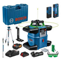 Robert Bosch BOSCH 06159940PR GRL 650 CHVG zöld Forgólézer + BT 170 HD állvány + GR 500 mérőléc (LR 65 G lézervevő, RB 60 Tartó, RC 6 Távirányító, WM 6 Fali tartó, ProCore 18V 4,0Ah Li-Ion akkumulátor, GAL 18V-40 Profession
