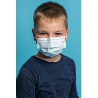 Szájmaszk Gyerek kék maszk 1 db Flame Brother 3 rétegű egészségügyi gyerekmaszk