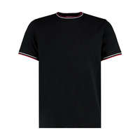 Kustom Kit Uniszex rövid ujjú póló Kustom Kit Fashion Fit Tipped Tee M, Fekete/Fehér/Piros