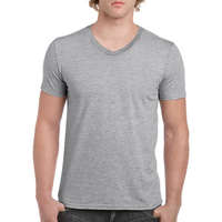 Gildan Férfi póló Rövid ujjú Gildan Gildan Mens Softstyle V-Neck T-Shirt - XL, Sportszürke