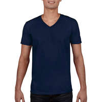 Gildan Férfi póló Rövid ujjú Gildan Gildan Mens Softstyle V-Neck T-Shirt - L, Sötétkék (navy)