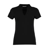 Kustom Kit Női csapott ujjú póló Kustom Kit Regular Fit Mandarin Collar Top XS/S (8/10), Fekete
