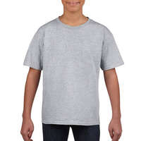Gildan Gyerek póló Rövid ujjú Gildan Softstyle Youth T-Shirt - XS (104/110), Sportszürke