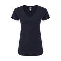 Fruit of the Loom Női rövid ujjú póló Fruit of the Loom Ladies&#039; Iconic 150 V Neck T -M, Mély sötétkék (navy)