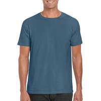 Gildan Férfi póló Rövid ujjú Gildan Softstyle Ring Spun T-Shirt - L, Indigókék