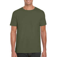 Gildan Férfi póló Rövid ujjú Gildan Softstyle Ring Spun T-Shirt - M, Katonai zöld