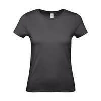 B and C Csomag akciós póló (minimum 5 db) Női rövid ujjú póló B&C #E150 /women T-Shirt -XS, Teljesen fekete