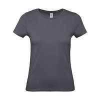 B and C Csomag akciós póló (minimum 5 db) Női rövid ujjú póló B&C #E150 /women T-Shirt -S, Sötétszürke