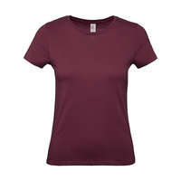 B and C Csomag akciós póló (minimum 3 db) Női rövid ujjú póló B&C #E150 /women T-Shirt -XS, Burgundi vörös
