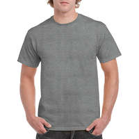 Gildan Férfi póló Rövid ujjú Gildan Heavy Cotton Adult T-Shirt - 2XL, Heather grafitszürke