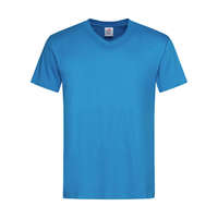 Stedman Férfi rövid ujjú póló Stedman Classic-T V-Neck 2XL, Óceán kék