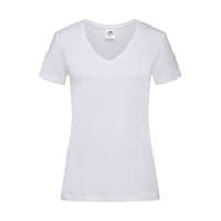 Stedman Női rövid ujjú póló Stedman Classic-T V-Neck Women L, Fehér