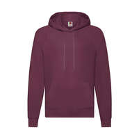 Fruit of the Loom Férfi Pulóver Kapucnis Hosszú ujjú Fruit of the Loom Lightweight Hooded Sweat - M, Burgundi vörös