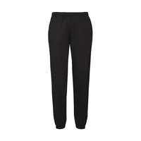 Fruit of the Loom Uniszex Nadrág Normál Fruit of the Loom Jog Pant with elasticated cuffs - 2XL, Fekete