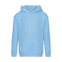 Fruit of the Loom Gyerek Pulóver Kapucnis Hosszú ujjú Fruit of the Loom Premium Hooded Sweat Kids - 140 (9-11), Ég kék